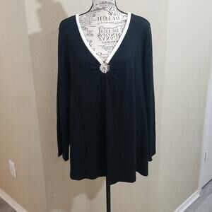 COMO Black sweater plus‎ size 2X
